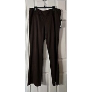 New Directions Womans Dress Pullup Pants NWT Size XL X 32L Chocolate.